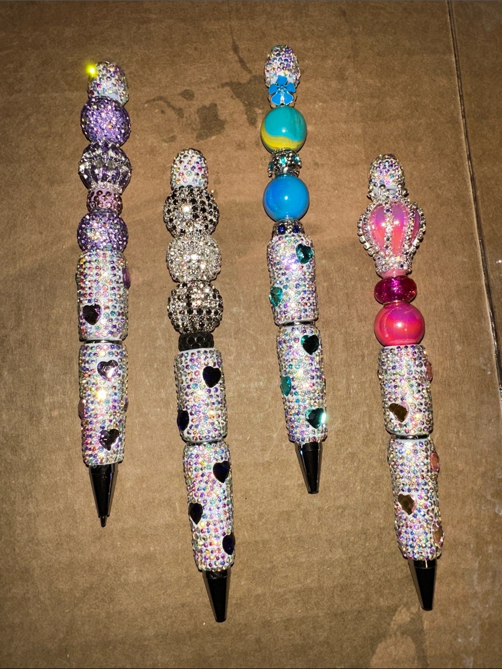 Handmade Rhinestone Beaded Multicolor Decorative Ballpoint Pen $17 Each 🦩